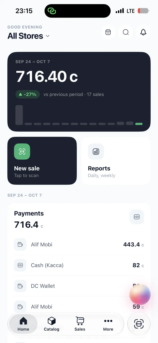 Приложение Refresh: Главная