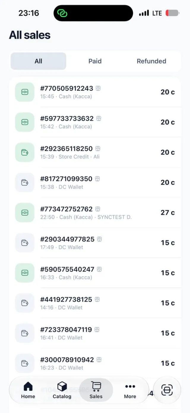 Приложение Refresh: Продажи